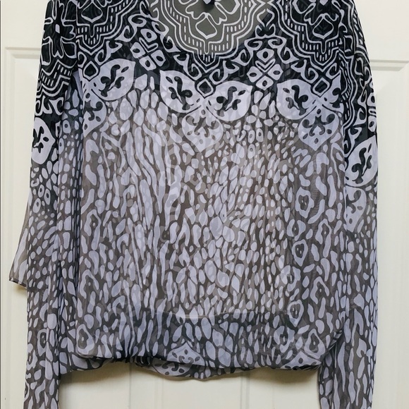 Alfani women’s Blouse Top Size M ,Angel Sleeves - Picture 3 of 7